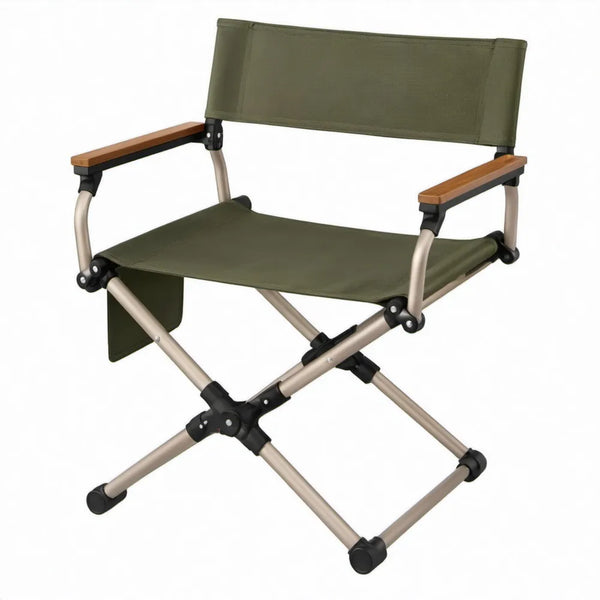 Inklapbare campingstoel 56 x 50 x 80 cm olijfgroen met aluminium frame